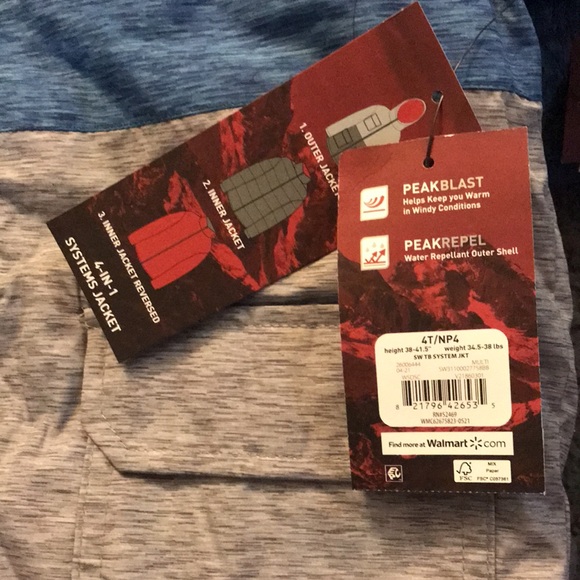 NWT Swiss Tech Performance Gear 4 in 1 Toddler Boy Systems Jacket - Picture 5 of 7